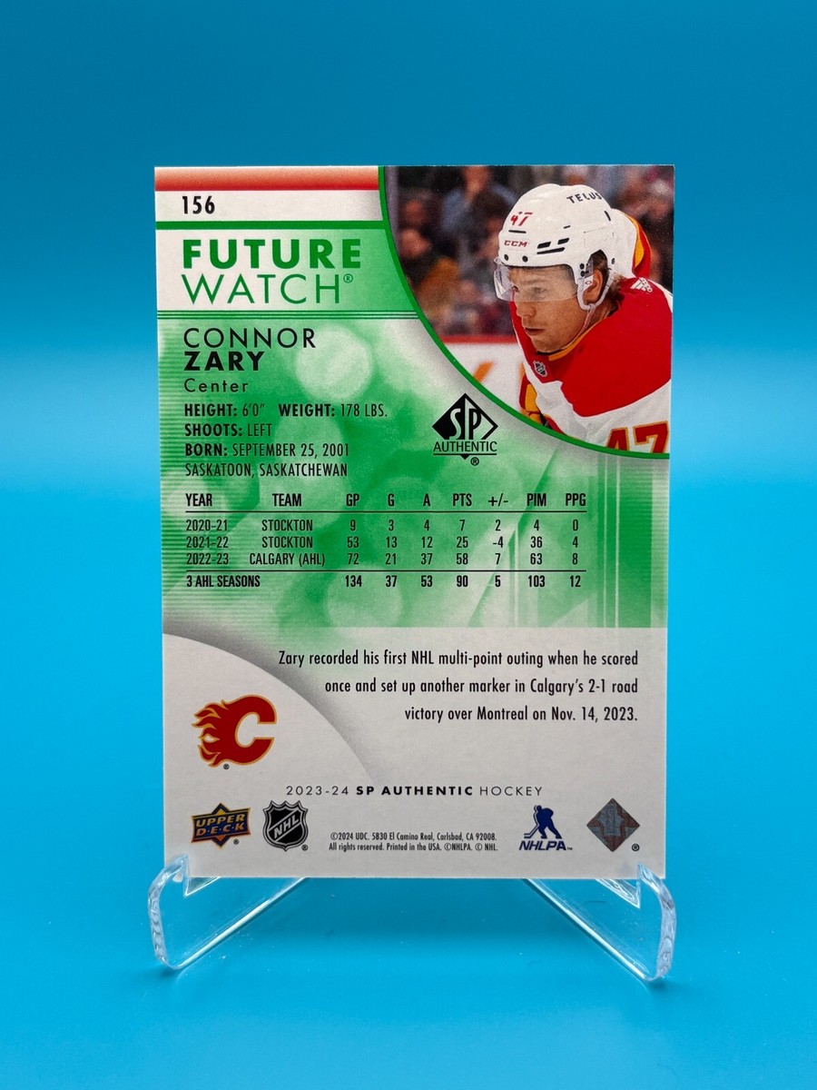2023-24 SP Authentic Connor Zary Limited Future Watch Green 197