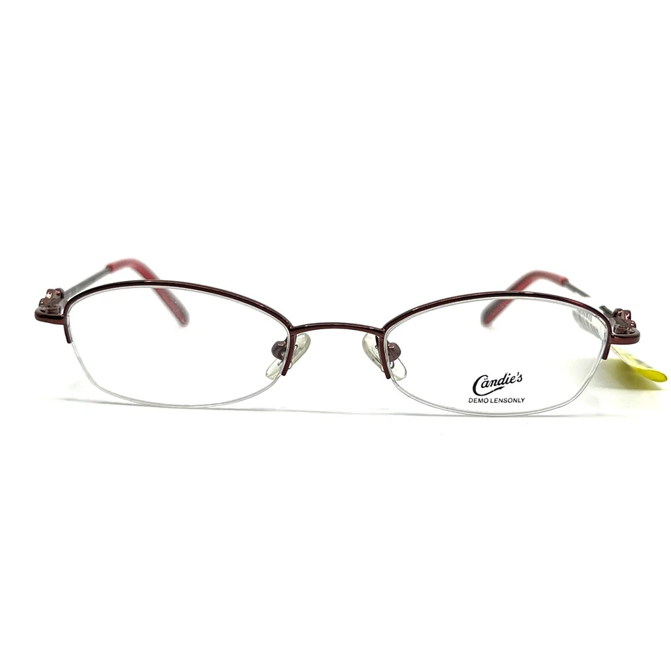 Candie's C Lalita BU Burgundy Red Oval Half frame Eyeglasses 46[]19 135 mm - Image 3 of 4