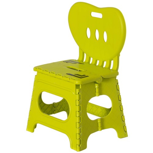 Plastic Foldable Step Stool & Back Support, Kids Stepping Stool & Bathroom Stool - Picture 2 of 9