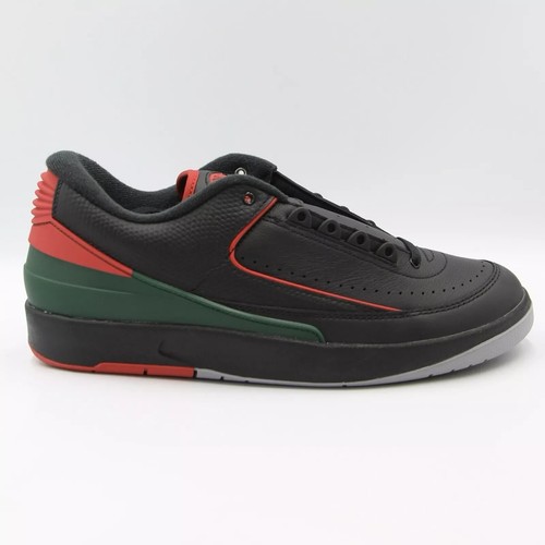 Nike Air Jordan 2 Retro Low Sneakers Christmas Black Red Grey DV9956-006 Mens 10
