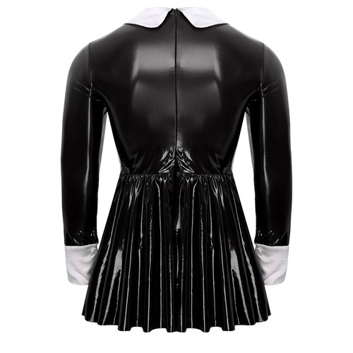 Para hombres Vestidos Aspecto Húmedo Ropa de Club Brillante Disfraz Juegos con disfraces Uniforme Línea A Trajes - Imagen 20 de 44