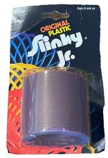 Vintage James Original Plastic Slinky Jr. Pink Blue