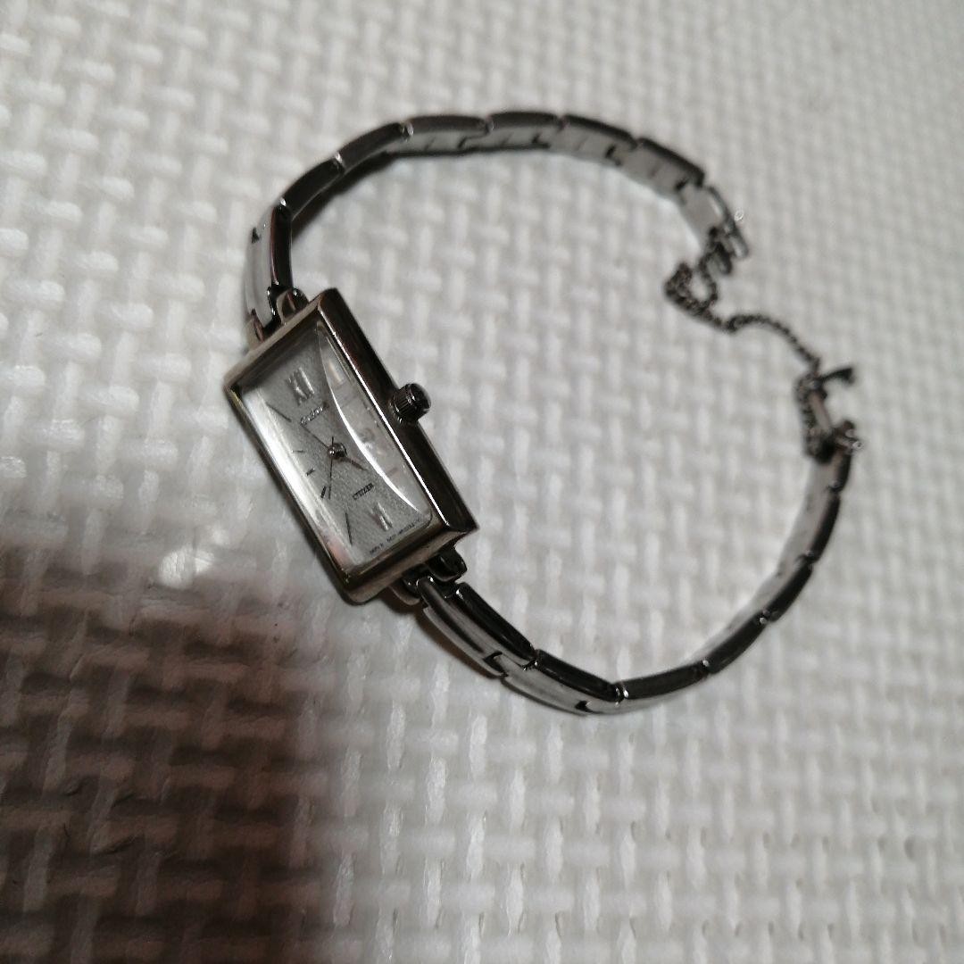 Citizen Ladies Rectangular Silver Quartz Watch Ac… - image 2