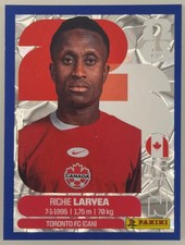 Richie Larvea Panini FIFA World Cup 2026 Blue Crumple Parallels Sticker
