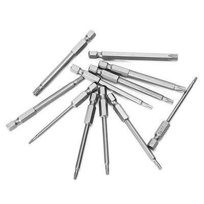1/4'' Shank Hex Magnetic Alloy Steel Head Torx Screwdriver Bit Set Tamper Proof v