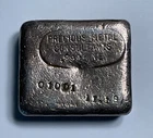 Vintage 11.18 oz .999 Fine Silver Precious Metals Consultant Poured Bar, #01001