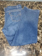 Vintage Levi’s 517 Orange Tab Bootcut Jeans Made in USA W42 L32 Dark Wash 90s🔥