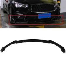 Fits 14-17 Infiniti Q50 Base Carbon Fiber Pattern Front Bumper Lip Spoiler Cover