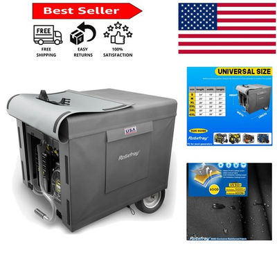 #ad Windproof 600D Generator Cover 25#x27;#x27;L for Champion amp; Generac Weather Protection $31.49