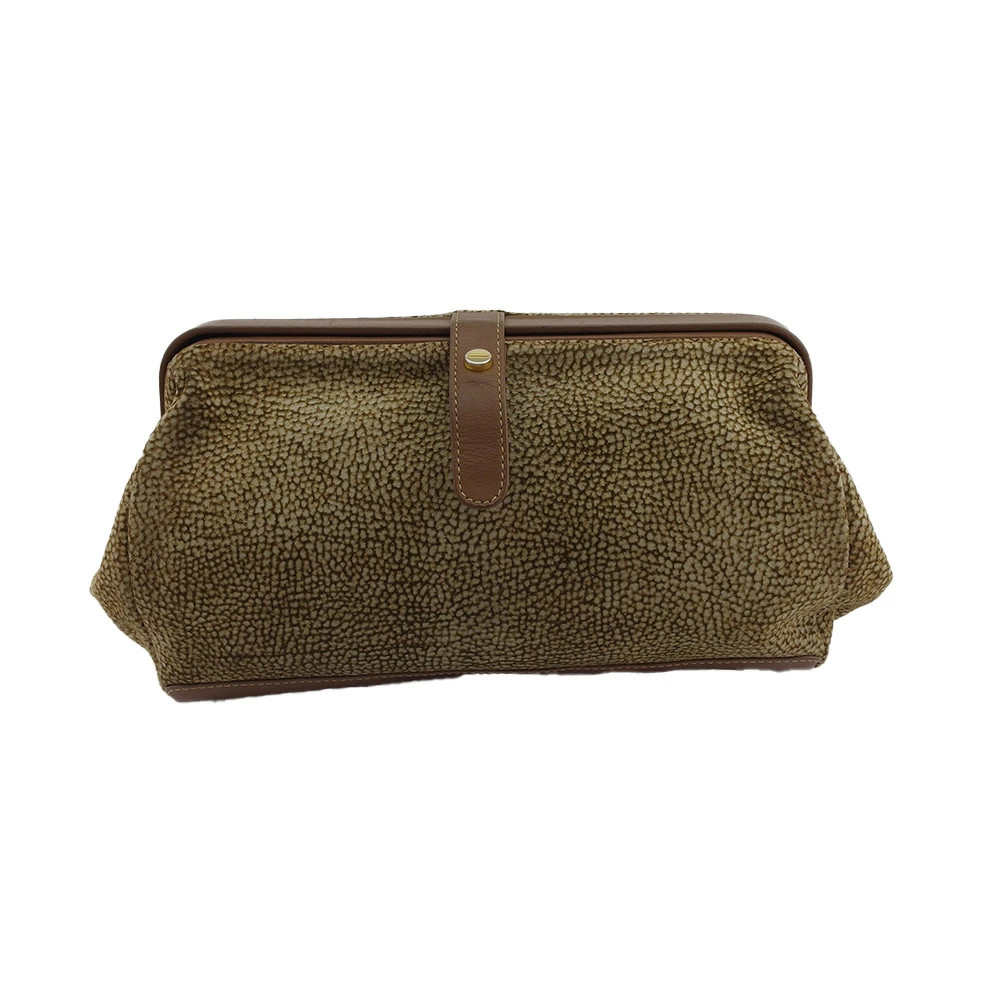 Borbonese Clutch Bag, Quail Pattern, Redwall Tag Attached, Beige, — image 9