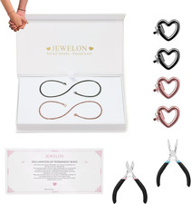 Couples Permanent Bracelet Kit with Love Vow Card   316L Stainless Steel Chain 