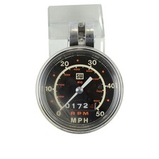 Vintage Stewart Warner Mini Bike Speedometer 824393 W Mount Bracket