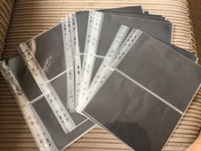 25 A4 SIZE TWO POCKET SLEEVES - HOLDS 100 POSTCARDS/ PHOTOS -Good condition