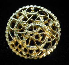 Antik BMP British Museum Replik Pitney Wikinger Brosche 24kt vergoldetes Messing