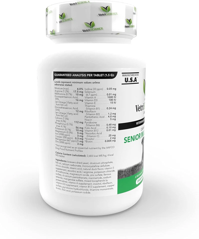 VetriScience Canine Plus Senior Multivitamin for Dogs, 60 Tablets,  - Image 3 of 4