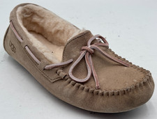 UGG Dakota Women's Moccasin 6 Brown Suede Wool Moc Toe Casual Slippers 5612