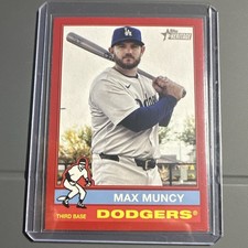 Topps 2025 Heritage Max Muncy Dodgers Red Border #359 Baseball Card