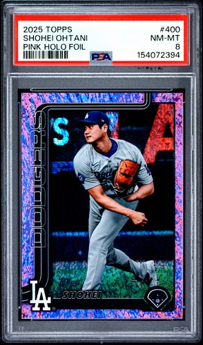 2025 TOPPS PINK HOLO FOIL #400 SHOHEI OHTANI PSA 8
