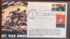 #2765j Maines FDC with "Join the US Marines" stamp on S&T cachet