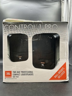 Pair JBL C1PRO Control 1 PRO Black 5.25'' Wall Mount Home/Commercial Speakers