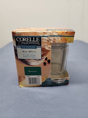 Corelle Coordinates Drinkware Rosemarie Cooler Glasses 16oz Set Of 4 Made In The