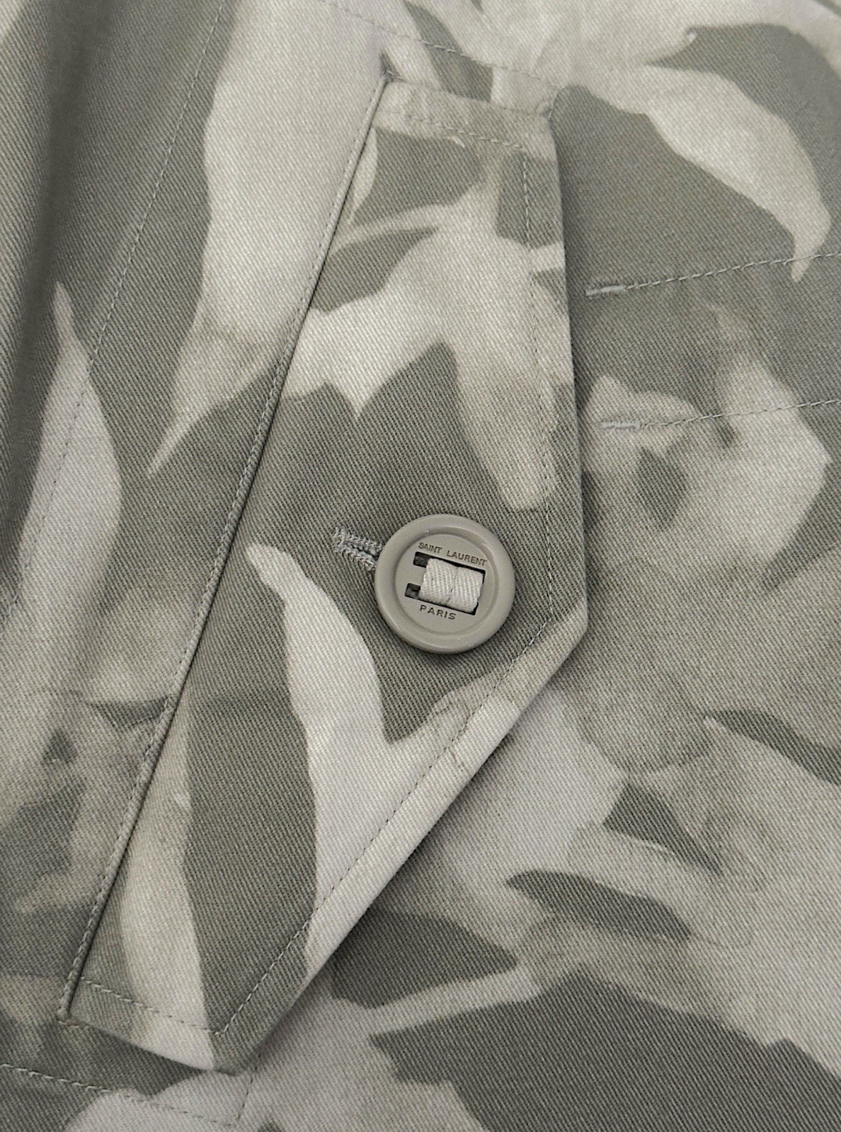 Giacca con cappuccio Saint Laurent Storm Palm US uomo M vendita al dettaglio $2190