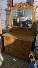 antique chest of drawers with mirror,