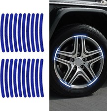 20PCS Reflective Car Wheel Decorative Stripe Stickers, Reflective Color: Blue
