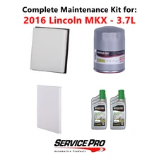 2016 Lincoln MKX 3.7L Complete Cabin, Air & Oil Filter Kit (5W-30)