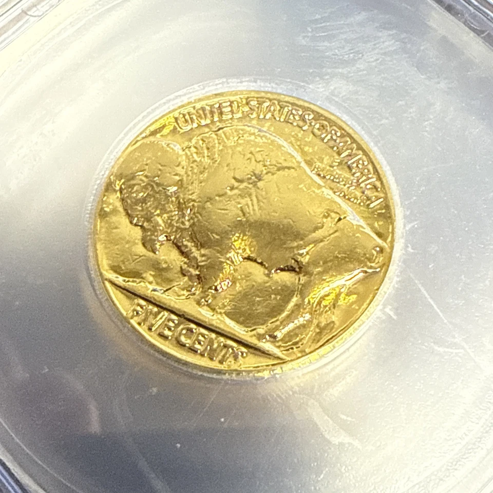 24k gold plated Buffalo Nickel ICG Genuine – Certified Coin RIPZ random year - Image 4 of 4