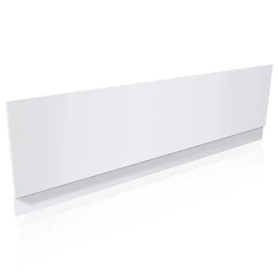 FNX BATHROOMS Bathroom Bath Panel Waterproof 1700mm Front Side White PVC Adjustable Plinth