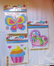 New Curiosity Cross Stitch Fun Kits (3) Heart, Cupcake, Butterfly Beginners 6+