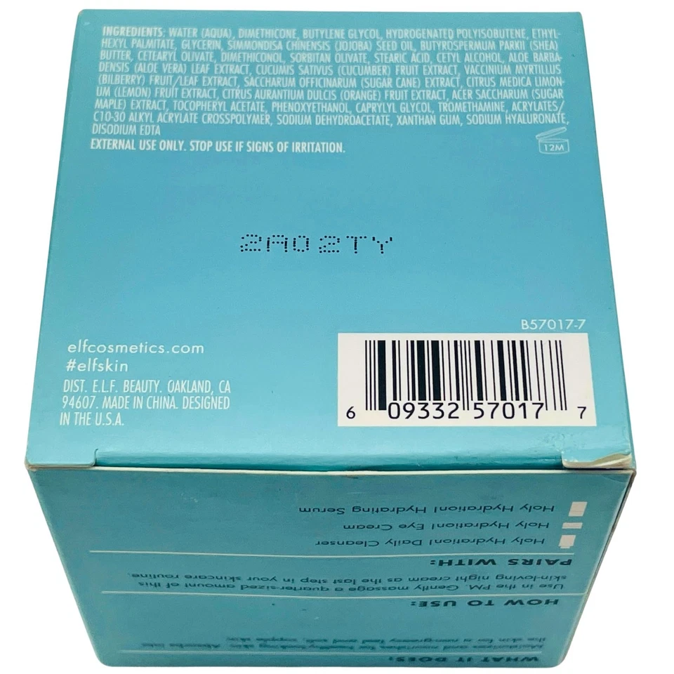 e.l.f. Питательный ночной крем Skin Holy Hydration 1,76 унции новый - Изображение 4 из 4