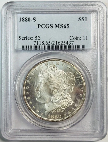 1880 S Morgan Silver Dollar PCGS MS-65 PL Surfaces!