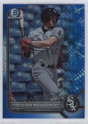 2022 Bowman Chrome Prospects Mega Box Blue Mojo Refractor Colson Montgomery 01sb