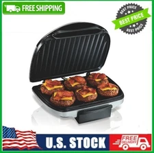 Hamilton Beach Electric Indoor Grill, Smokeless Grill with Floating Hinge NEW