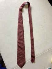 Club Room 100 Silk Tie Red and Blue Pattern Italy Hand Sewn Silk