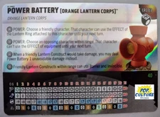 HEROCLIX Lantern Legacy LR103 POWER BATTERY (Orange) LEGACY CARD 