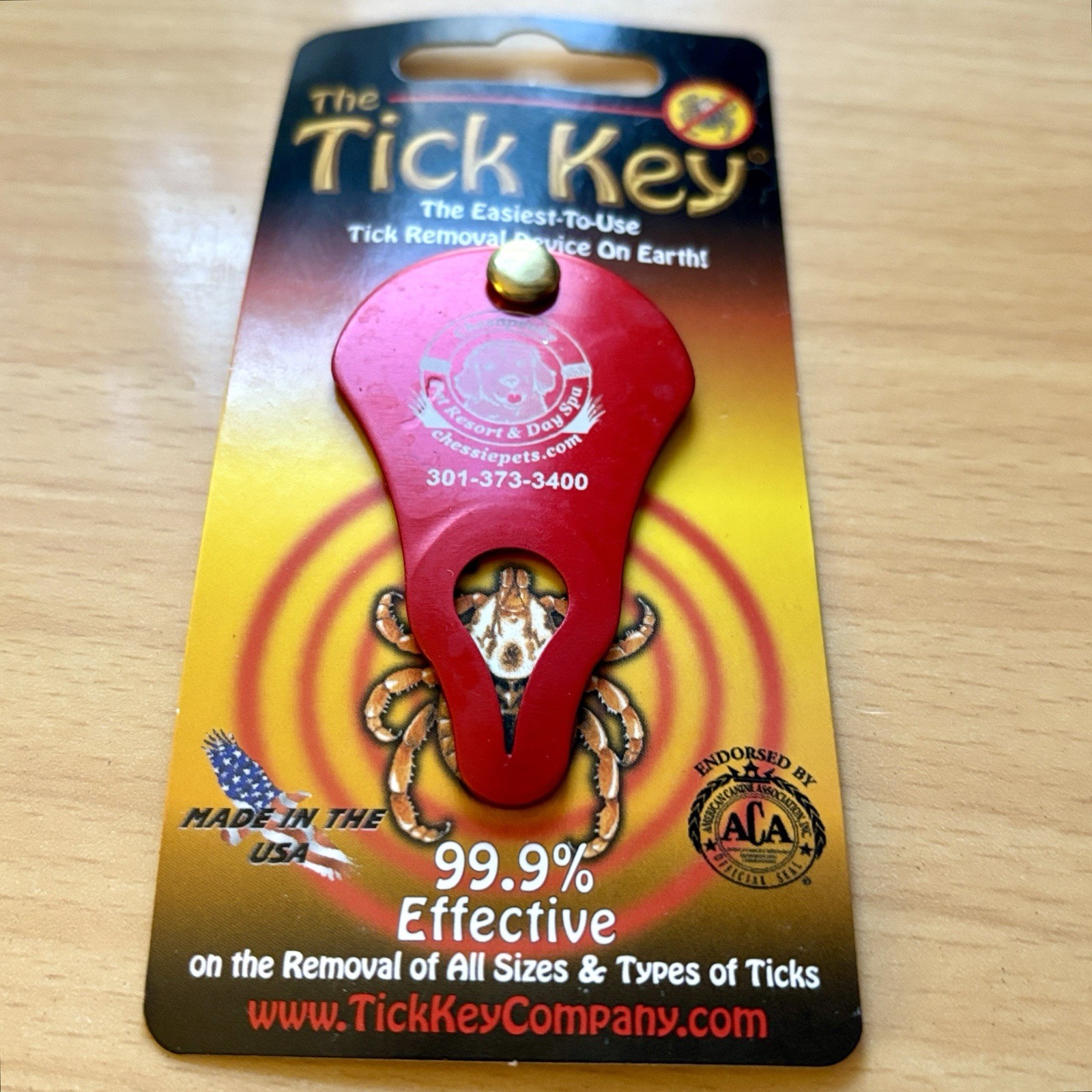 Aluminum Tick Removal Tool Dog Cat Pet Hunting Red USA Safe Complete Outdoors