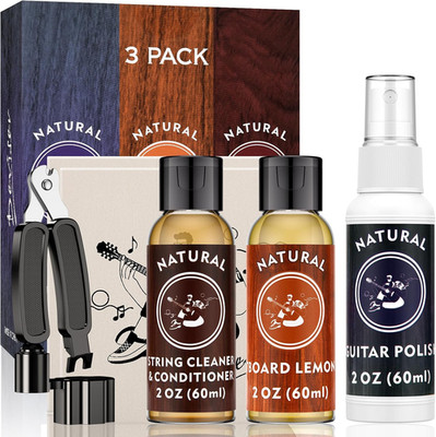Deviser Guitar Cleaning,All in ONE Kit,Fretboard Lemon Oil,Polish,Guitar String-