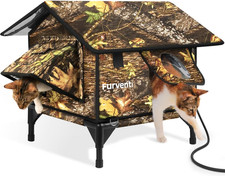 Heated Outdoor Cat House - Insulated  Weatherproof Shelter for Stray Cats