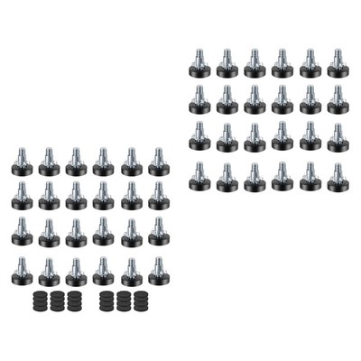 not Scratch Adjustable Screw In Levelers 1/4 Inch Threaded Base Pad for Home