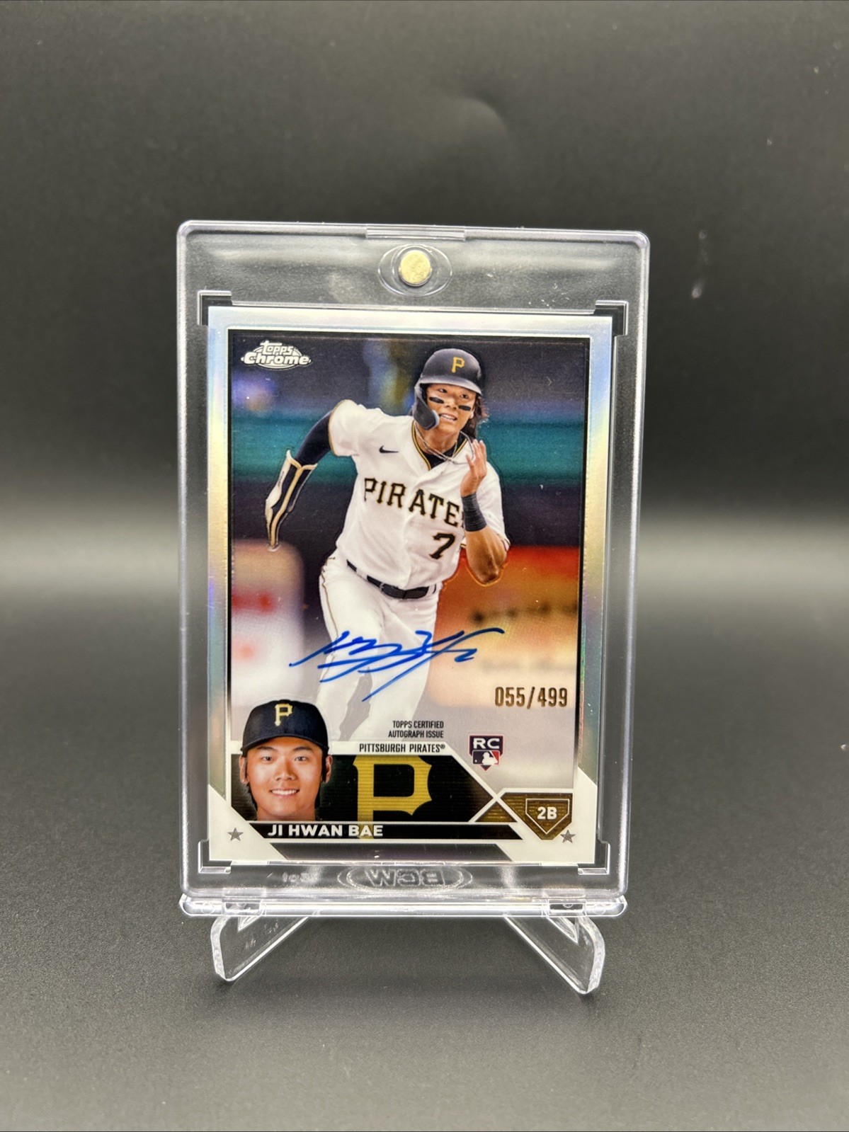 2023 Topps Chrome Rookie Auto Refractor /499 Ji Hwan Bae #RA-JHB Auto RC