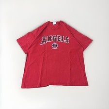 Vintage 2002 MLB Anaheim Angels Lee Sports Red T Shirt Mens Size M