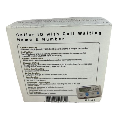 BELLSOUTH Caller ID Call Waiting Name Number C1-43 New - Afbeelding 4 van 7
