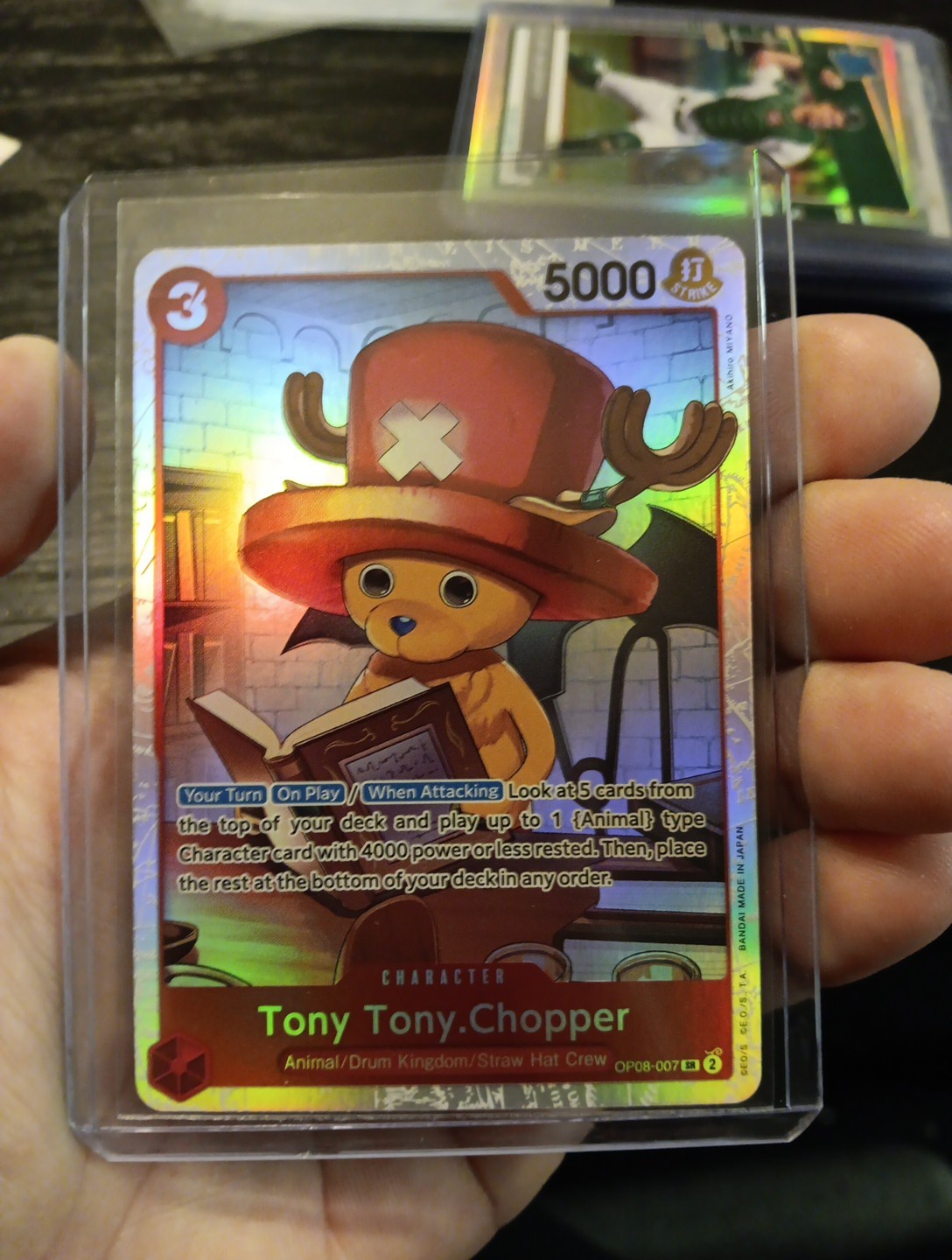 Tony Tony.Chopper OP08-007 Two Legends One Piece Card CCG Super Rare Foil Card