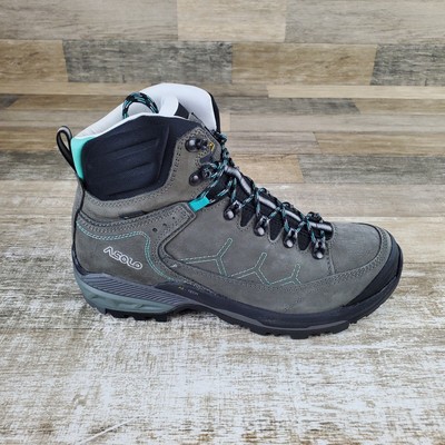 Asolo Falcon Evo NBK GV ML Womens Hiking Shoes Sz 7 Graphite Lace Up Mid Top