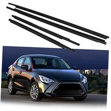 4PCS Outside Window Weatherstrip Sweep Belt Seals Replacement for Yaris Sedan
