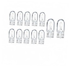 12 Pack 2825 Bulb Long Life Tail light 168 W5W 1/4 Wedge Base 12V 5W Clear for