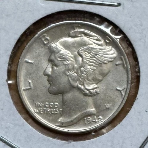 1942 Mercury Dime 90% Silver - UNC - MS - BU   AA